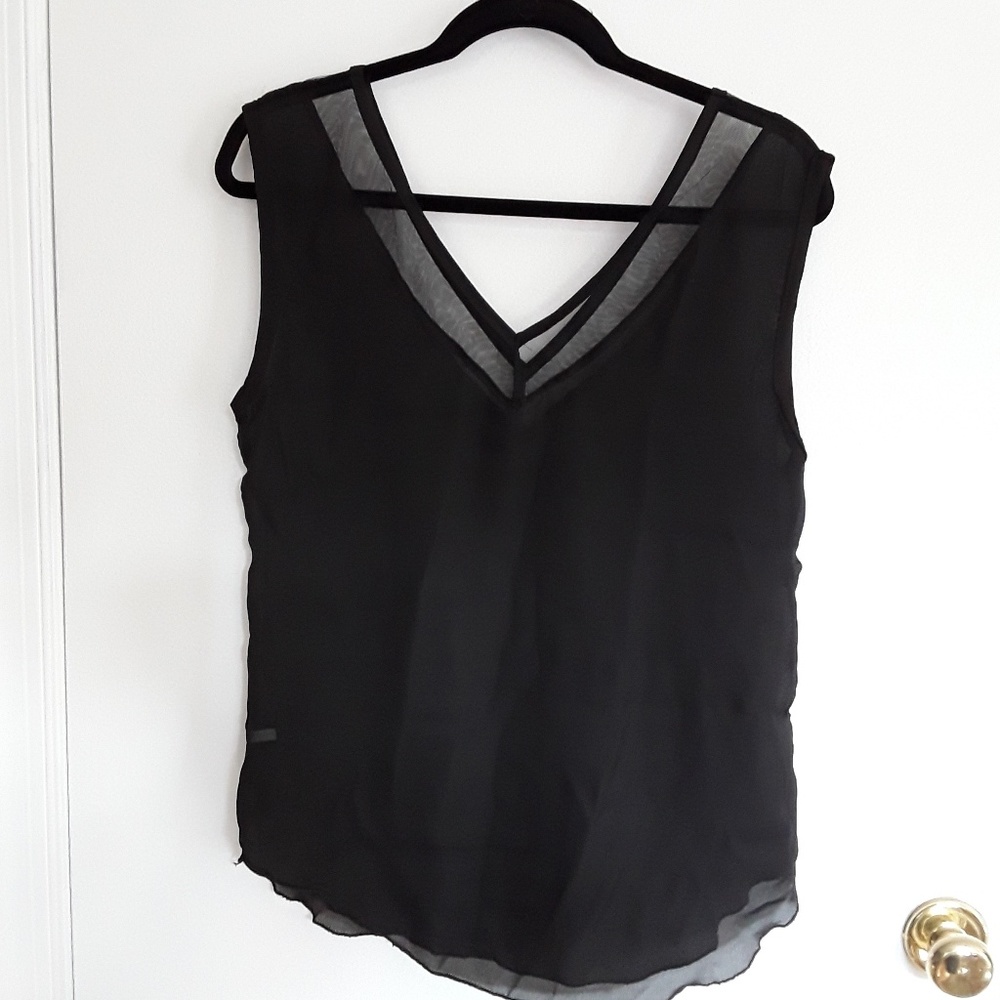 Nwot.....Sheer black tank top